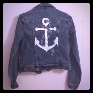 Delia's Jean jacket with anchor